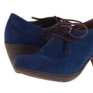 Navy blue suede Monty booties from Miz Mooz